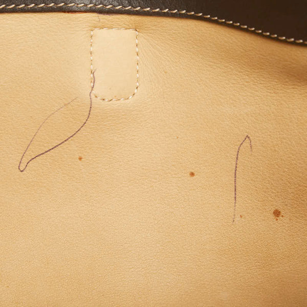 ロエベ アナグラム トートバッグ ベージュ ブラウン スウェード レザー レディース LOEWE 【中古】