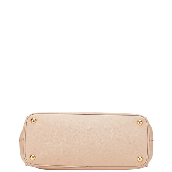 プラダ サフィアーノ ガレリア ハンドバッグ BN1801 ベージュ レザー レディース PRADA 【中古】
