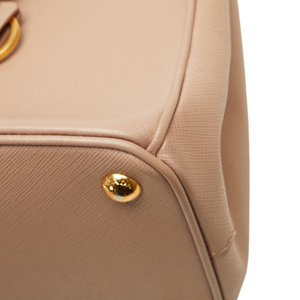 プラダ サフィアーノ ガレリア ハンドバッグ BN1801 ベージュ レザー レディース PRADA 【中古】