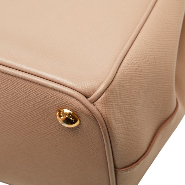プラダ サフィアーノ ガレリア ハンドバッグ BN1801 ベージュ レザー レディース PRADA 【中古】