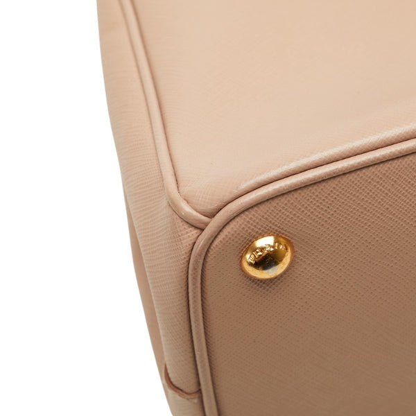 プラダ サフィアーノ ガレリア ハンドバッグ BN1801 ベージュ レザー レディース PRADA 【中古】