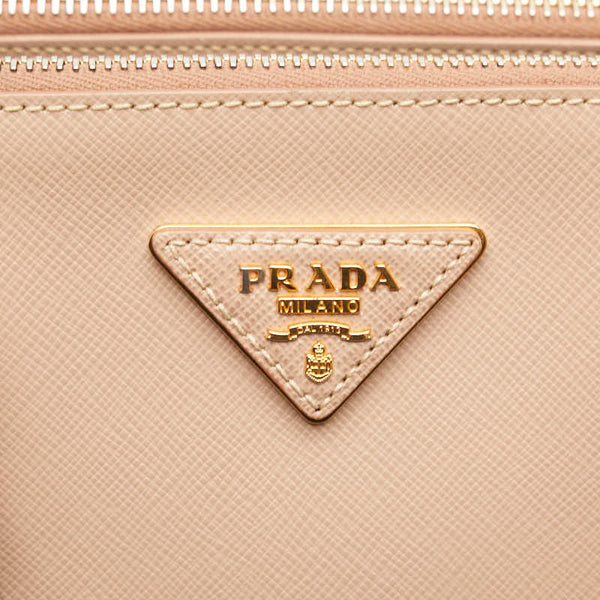 プラダ サフィアーノ ガレリア ハンドバッグ BN1801 ベージュ レザー レディース PRADA 【中古】