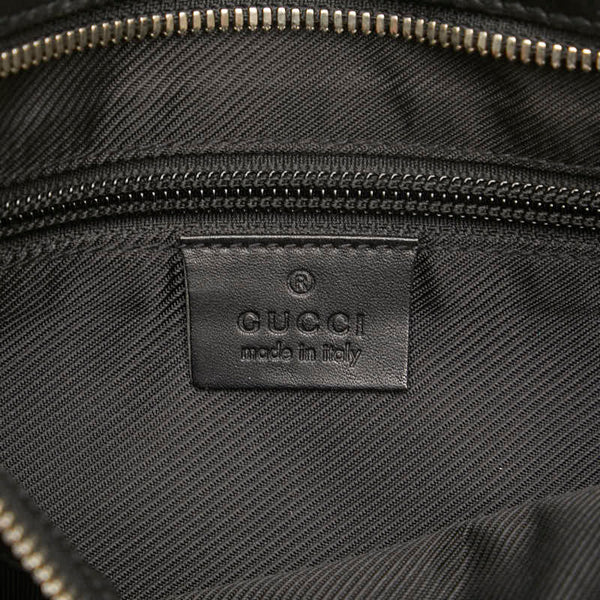 グッチ 斜め掛け ショルダーバッグ 92560 ブラック キャンバス レザー レディース GUCCI 【中古】
