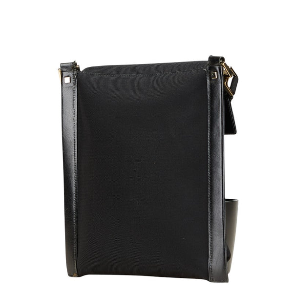 グッチ 斜め掛け ショルダーバッグ 019 0424 ブラック レザー ナイロンキャンバス レディース GUCCI 【中古】