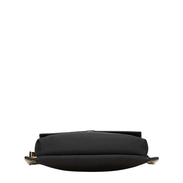 グッチ 斜め掛け ショルダーバッグ 019 0424 ブラック レザー ナイロンキャンバス レディース GUCCI 【中古】