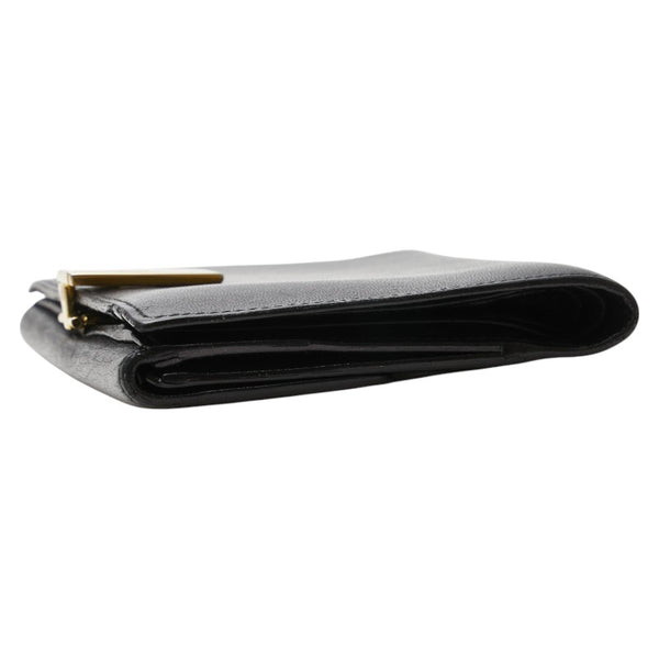 グッチ 三つ折り財布 ブラック レザー レディース GUCCI 【中古】