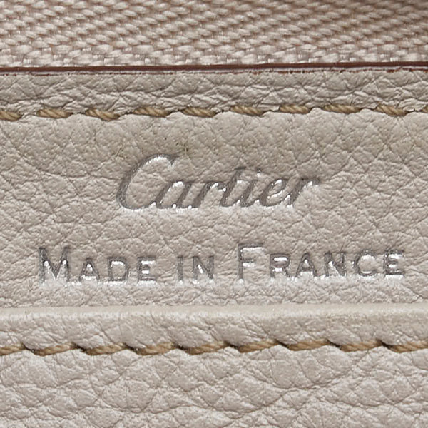 カルティエ 長財布 L3001620 グレー レザー レディース CARTIER 【中古】