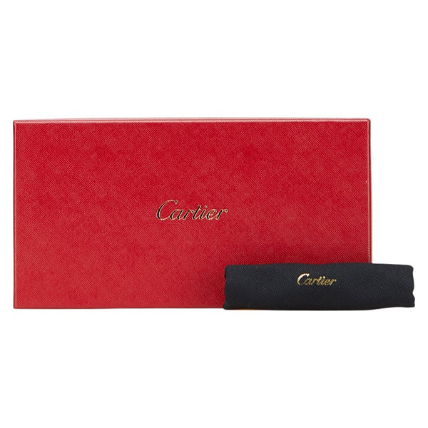 カルティエ 長財布 L3001620 グレー レザー レディース CARTIER 【中古】