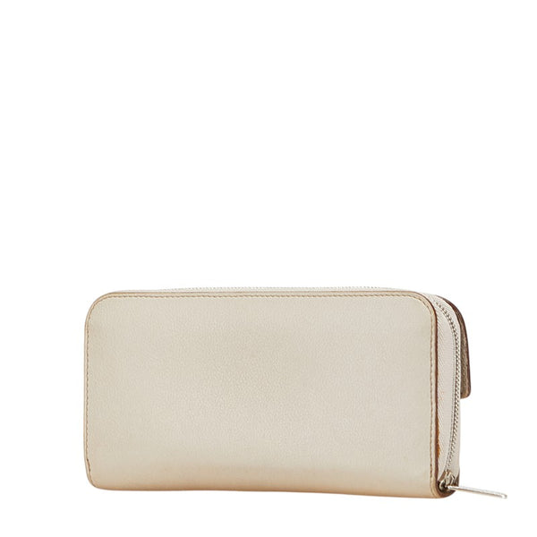 カルティエ 長財布 L3001620 グレー レザー レディース CARTIER 【中古】