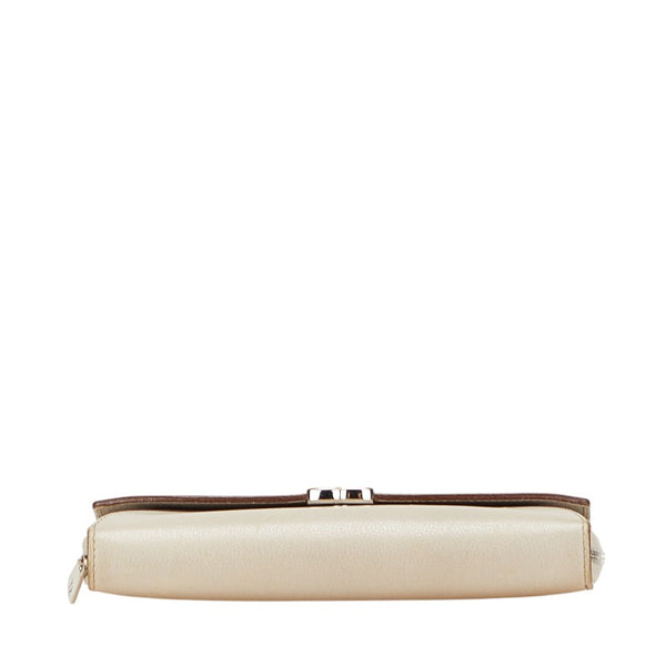 カルティエ 長財布 L3001620 グレー レザー レディース CARTIER 【中古】