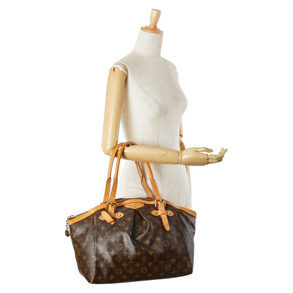 ルイ ヴィトン モノグラム ティヴォリGM ハンドバッグ ショルダーバッグ M40144 ブラウン PVC レザー レディース LOUIS VUITTON 【中古】