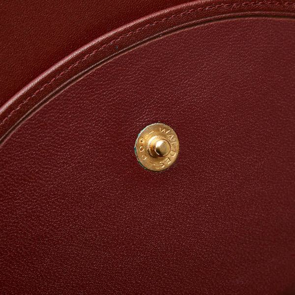 カルティエ マストライン 長財布 ボルドー ワインレッド レザー レディース CARTIER 【中古】