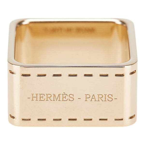 エルメス ボルデュック スクエア スカーフリング ピンクゴールド メッキ レディース HERMES 【中古】