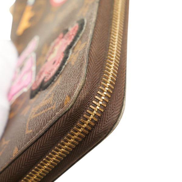 ルイ ヴィトン LV ストーリーズ ジッピーウォレット パッチーズ ラウンドファスナー 長財布 M63392 ブラウン PVC レディース LOUIS VUITTON 【中古】