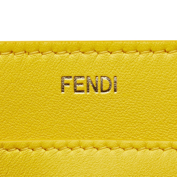 フェンディ ピーカブー ポケット ポーチ 7AR907 イエロー レザー レディース FENDI 【中古】