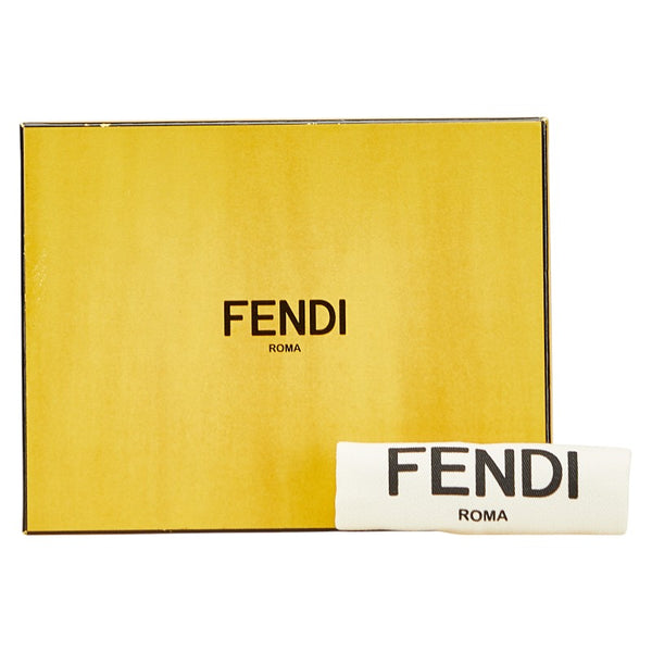 フェンディ ピーカブー ポケット ポーチ 7AR907 イエロー レザー レディース FENDI 【中古】