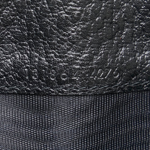 グッチ シェリーライン インターロッキングG Wホック 長財布 131864 ブラック レザー レディース GUCCI 【中古】