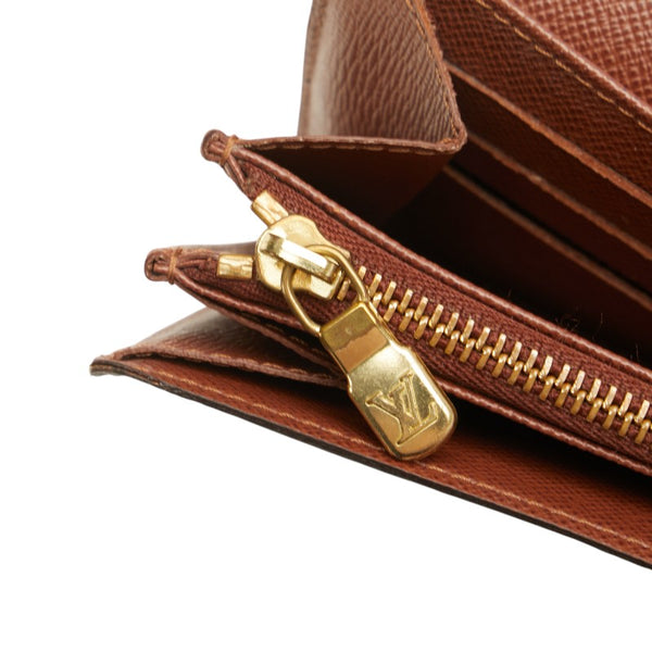 ルイ ヴィトン モノグラム ポルトフォイユ サラ 長財布 M61734 ブラウン PVC レザー レディース LOUIS VUITTON 【中古】