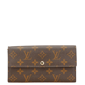 ルイ ヴィトン モノグラム ポルトフォイユ サラ 長財布 M61734 ブラウン PVC レザー レディース LOUIS VUITTON 【中古】