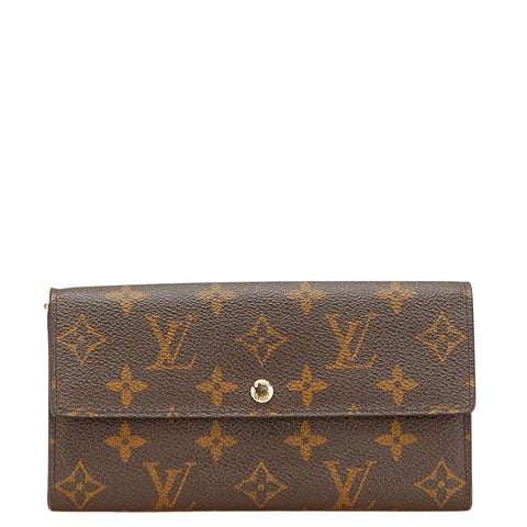 ルイ ヴィトン モノグラム ポルトフォイユ サラ 長財布 M61734 ブラウン PVC レザー レディース LOUIS VUITTON 【中古】