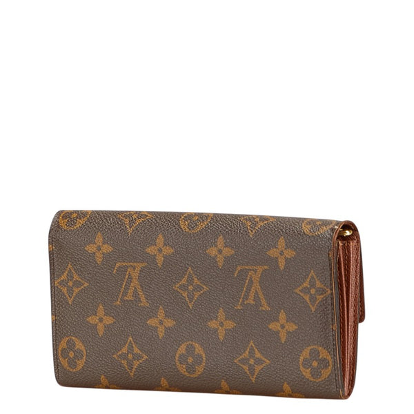 ルイ ヴィトン モノグラム ポルトフォイユ サラ 長財布 M61734 ブラウン PVC レザー レディース LOUIS VUITTON 【中古】