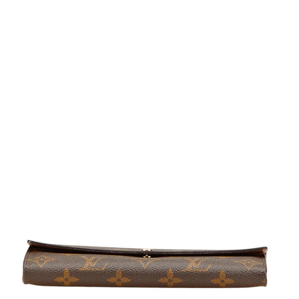 ルイ ヴィトン モノグラム ポルトフォイユ サラ 長財布 M61734 ブラウン PVC レザー レディース LOUIS VUITTON 【中古】