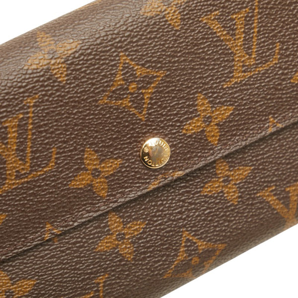 ルイ ヴィトン モノグラム ポルトフォイユ サラ 長財布 M61734 ブラウン PVC レザー レディース LOUIS VUITTON 【中古】