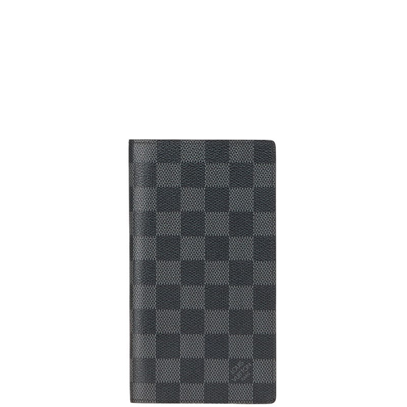 ルイ ヴィトン ダミエ グラフィット ポルトフォイユ ブラザ 長財布 N62665 ブラック PVC レザー メンズ LOUIS VUITTON 【中古】