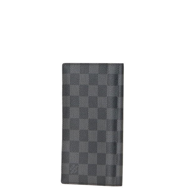ルイ ヴィトン ダミエ グラフィット ポルトフォイユ ブラザ 長財布 N62665 ブラック PVC レザー メンズ LOUIS VUITTON 【中古】