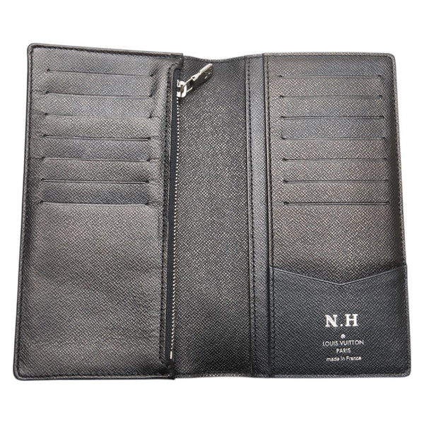 ルイ ヴィトン ダミエ グラフィット ポルトフォイユ ブラザ 長財布 N62665 ブラック PVC レザー メンズ LOUIS VUITTON 【中古】
