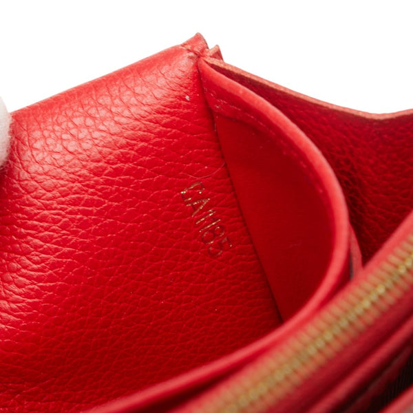 ルイ ヴィトン ポルトフォイユ ロックミー 長財布 M61277 ルビー レッド レザー レディース LOUIS VUITTON 【中古】