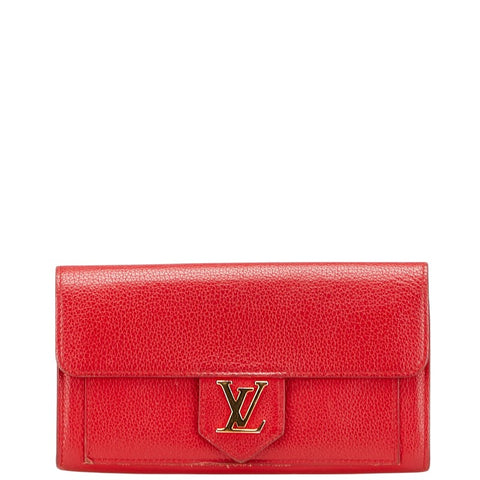 ルイ ヴィトン ポルトフォイユ ロックミー 長財布 M61277 ルビー レッド レザー レディース LOUIS VUITTON 【中古】