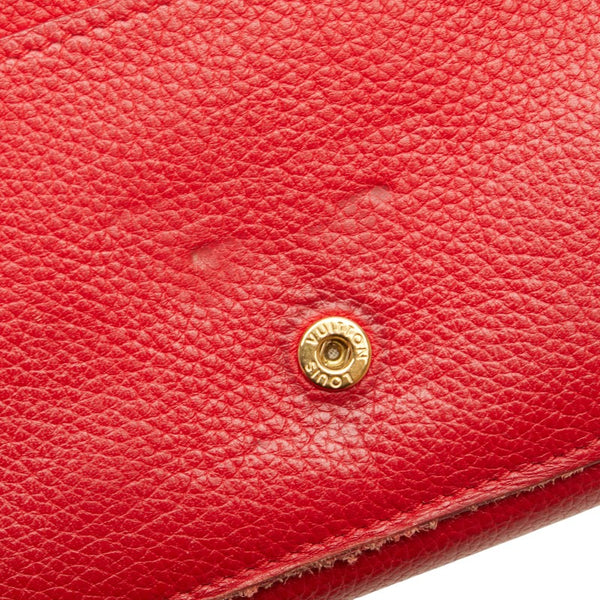 ルイ ヴィトン ポルトフォイユ ロックミー 長財布 M61277 ルビー レッド レザー レディース LOUIS VUITTON 【中古】