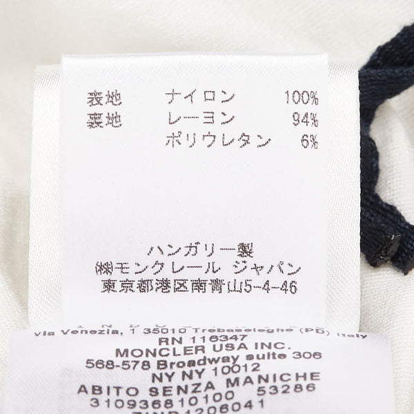 モンクレール ノースリーブ 花プリント ミニワンピース サイズ：38 310936810100 53286 オフホワイト マルチカラー ナイロン レーヨン レディース MONCLER 【中古】