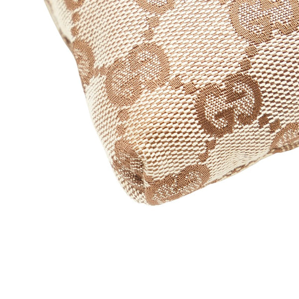 グッチ GGキャンバス ボディバッグ ウエストバッグ 28566 ベージュ ブラウン キャンバス レザー レディース GUCCI 【中古】