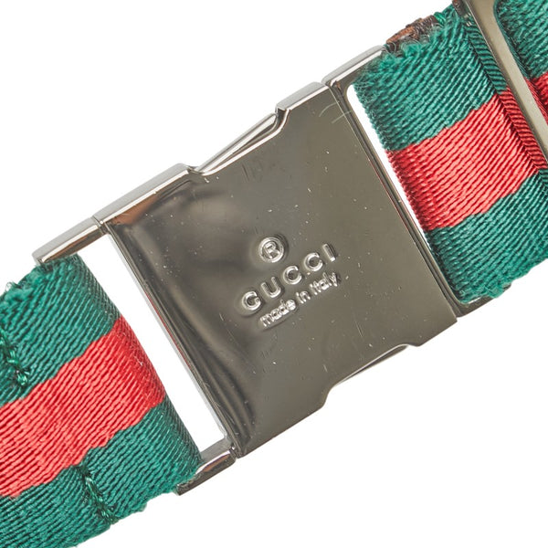 グッチ GGキャンバス ボディバッグ ウエストバッグ 28566 ベージュ ブラウン キャンバス レザー レディース GUCCI 【中古】