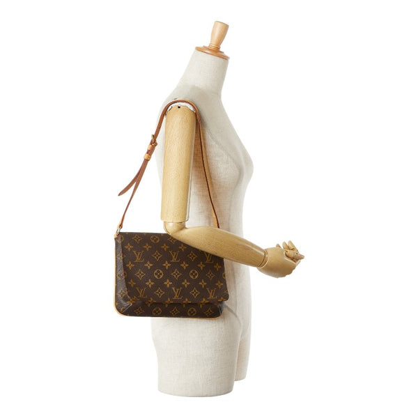 ルイ ヴィトン モノグラム ミュゼット タンゴ ショート ショルダーバッグ M51257 ブラウン PVC レザー レディース LOUIS VUITTON 【中古】