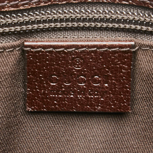 グッチ GGキャンバス 斜め掛け ショルダーバッグ 114273 ベージュ ブラウン キャンバス レザー レディース GUCCI 【中古】