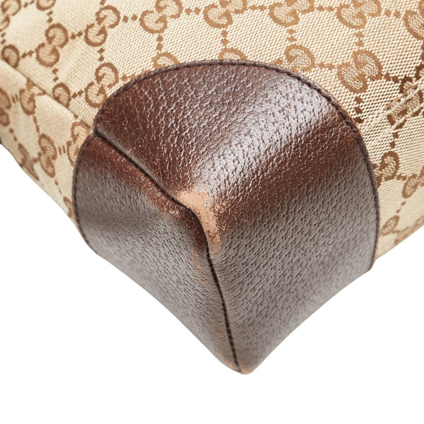 グッチ GGキャンバス 斜め掛け ショルダーバッグ 114273 ベージュ ブラウン キャンバス レザー レディース GUCCI 【中古】
