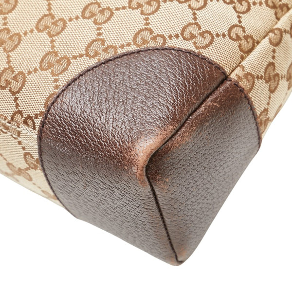 グッチ GGキャンバス 斜め掛け ショルダーバッグ 114273 ベージュ ブラウン キャンバス レザー レディース GUCCI 【中古】