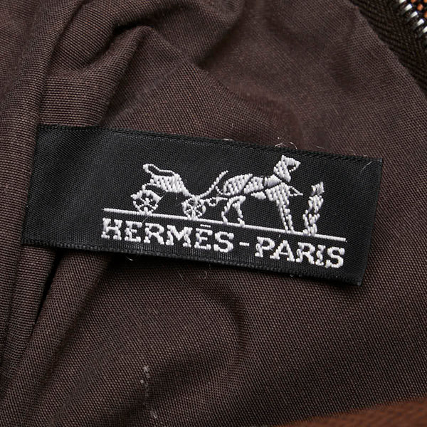 エルメス エールライン カバス トートバッグ ハンドバッグ ブラウン キャンバス レディース HERMES 【中古】
