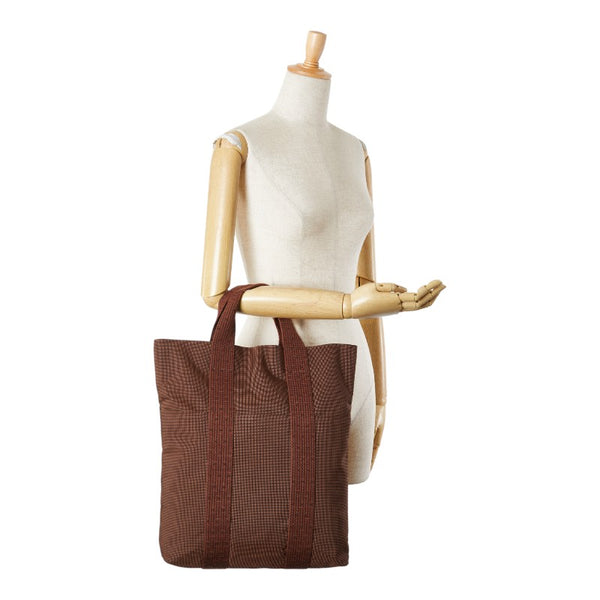 エルメス エールライン カバス トートバッグ ハンドバッグ ブラウン キャンバス レディース HERMES 【中古】