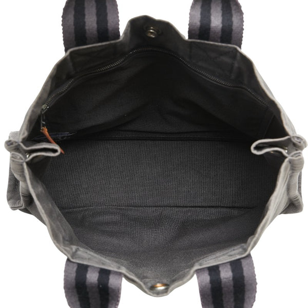 エルメス フールトゥPM ハンドバッグ トートバッグ グレー キャンバス レディース HERMES 【中古】