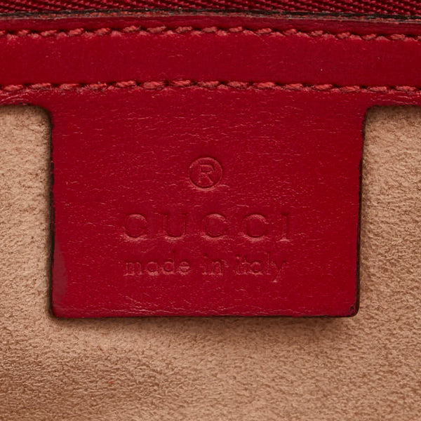 グッチ GGマーモント ダブルG キルティング スモール ハート チェーンショルダーバッグ 443497 レッド レザー レディース GUCCI 【中古】