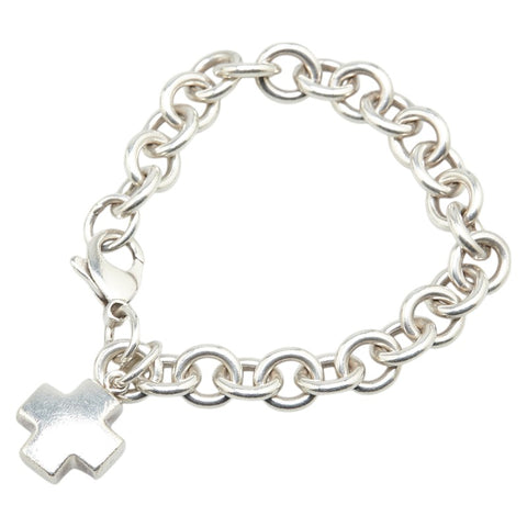 ティファニー ローマンクロス チェーン ブレスレット SV925 シルバー レディース TIFFANY&Co. 【中古】
