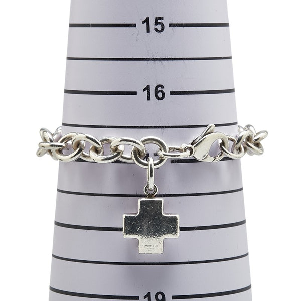 ティファニー ローマンクロス チェーン ブレスレット SV925 シルバー レディース TIFFANY&Co. 【中古】