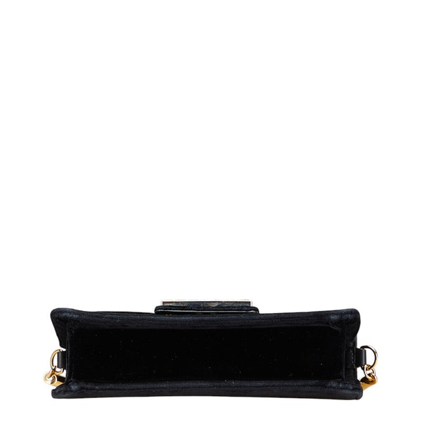 グッチ Gスクエア 斜め掛け ショルダーバッグ 544242 ブラック ベロア レディース GUCCI 【中古】