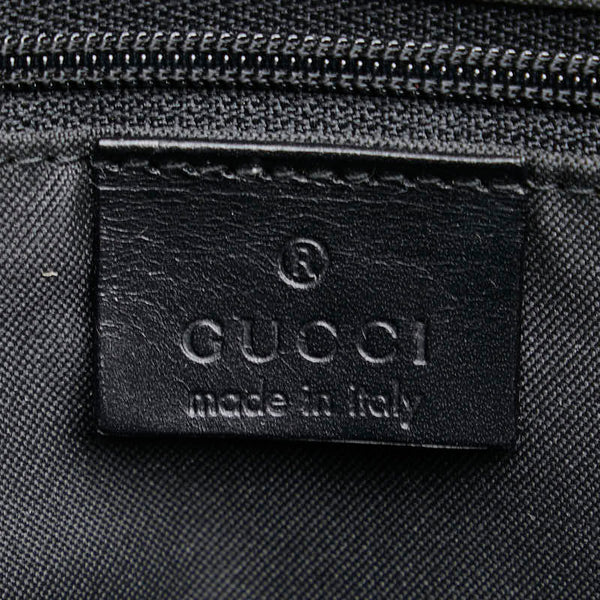 グッチ GGキャンバス バンブー ハンドバッグ 002 1010 ベージュ ブラック キャンバス レザー レディース GUCCI 【中古】