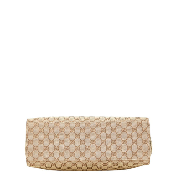 グッチ GGキャンバス バンブー ハンドバッグ 002 1010 ベージュ ブラック キャンバス レザー レディース GUCCI 【中古】