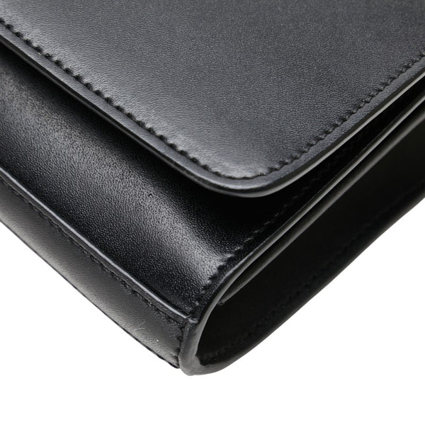 フェンディ チェーンウォレット ショルダーバッグ 8BS004 ブラック カーフレザー レディース FENDI 【中古】